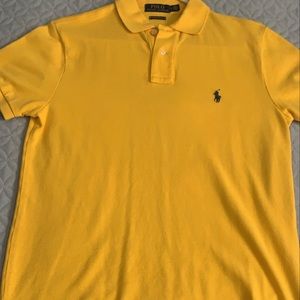 Gold polo shirt